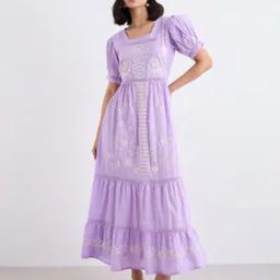 Women Embroidery A-line Dress-image-57