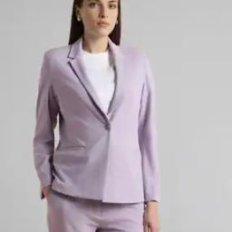 Women Single Breasted Blazer-image-3