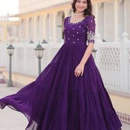Embroidery Flared Kurta-image-46