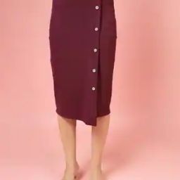 Women Pencil Skirt with Elaticated Waist-image-121