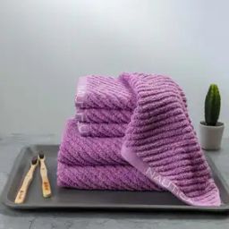 Set of 6 Striped Cotton Towels-image-5