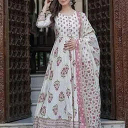 mizaz Women Floral Flared Kurta Set-picture-0
