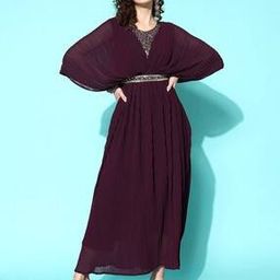 Embellished Round-Neck Gown-image-5