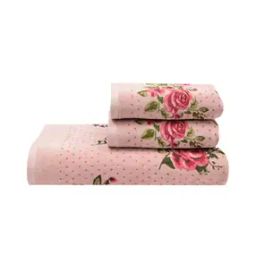 Set of 3 Floral Print Hight-Absorbent Bath Towels-41