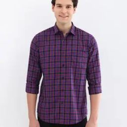 Men Checked Slim Fit Shirt-image-99