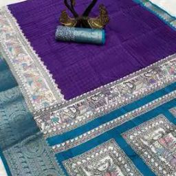 Women Traditional Saree with Unstitched Blouse Piece-image-57