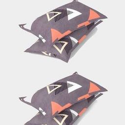 Set of 4 180 TC Geometric Print Pillow Covers 27" x 17"-10