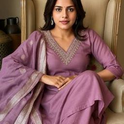 Women Embellished Straight Kurta Set-image-99