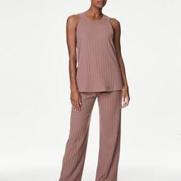 marks & spencer Women Ribbed T-Shirt & Pyjamas Set-picture-20