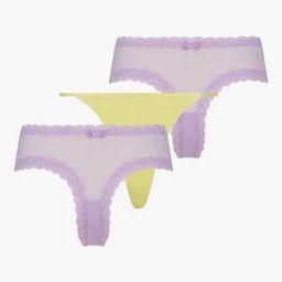 Pack of 3 V-Shape Mesh Brazilian Panties-picture-11