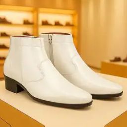 Men Elevator Formal Zipper Ankle-Length Slip-on Boots-image-2