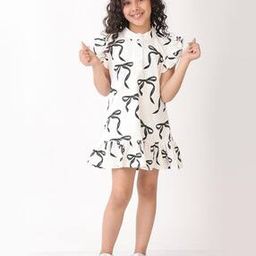 anthrilo Girls Floral Print A-Line Dress-picture-17