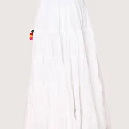 zri Women Flared Skirt with Pom-Pom Tassels-picture-16