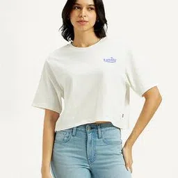 levi's Women Typographic Print Relaxed Fit Round-Neck T-Shirt-picture-28