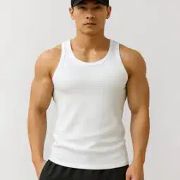rockwell Men Ribbed Round-Neck Sleeveless Vest-picture-5