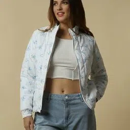 allen solly Women Printed Regular Fit Harrington Jacket-picture-0