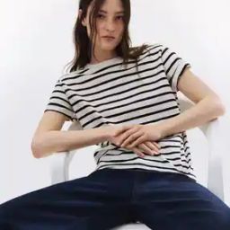 buda jeans co Women Stripes Oversized Fit T-Shirt-picture-34
