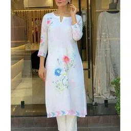 bindudi Women Floral Print Round-Neck Kurti-picture-3
