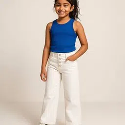tales & stories Girls Mid-Wash Bootcut Jeans-picture-18