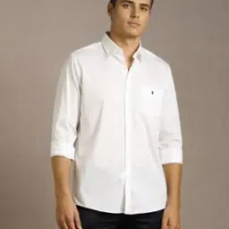 louis philippe Men Slim Fit Shirt with Curved Hem-picture-33