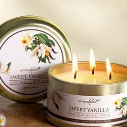aromahpure Vanilla 3-Wick Scented Candle -picture-1