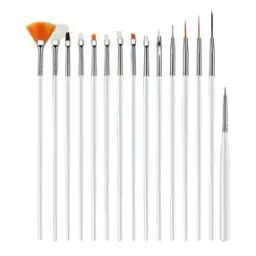 Nail Art Acrylic UV Polish Brushes Tool Kit - White-68