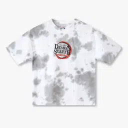 yb dnmx Boys Sanime Graphic Print Oversized Crew-Neck T-Shirt-picture-42