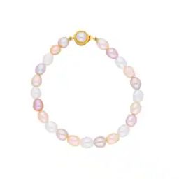 Gold-Plated Pearl Link Bracelet-image-41