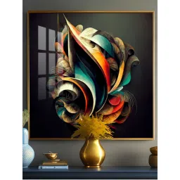 The Next Decor Floral Harmony Glass Finish Square Wall Art-picture-12