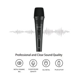 Audio Array AM-C3 XLR to TRS Dynamic Handheld Karaoke Microphone | Premium Metal Built with 3M Cable | Singing, Public Meetings, Studio Recording, Live Show, Party, Church, Wedding image 3