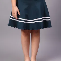 BAESD Girls Striped Flared Skirt With Attached Shorts-image-90