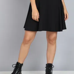 BAESD Mid-Rise Flared Above Knee Skirt-image-8