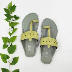 The Madras Trunk Grey Green Kolhapuris-picture-14