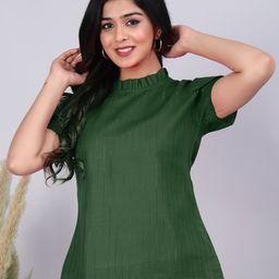 BAESD Striped High Neck Cotton Top-image-62