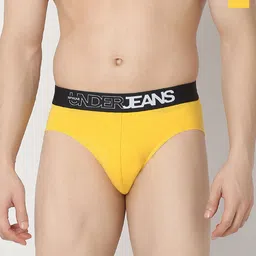 UnderJeans by Spykar Mid-Rise Basic Briefs UJNRPBC055YELOWDULLPURPLE-YELOWDULLPURPLE-picture-50