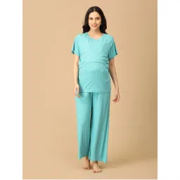 The Mom Store Tide Up Together Maternity And Nursing Nightwear Co-Ord (Set of 2)-picture-45