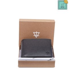 AQUATAN Men Textured Genuine Leather PU Two Fold RFID Wallet-1