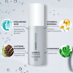 FACES CANADA Set of 2 Ultime Pro Non-Sticky Makeup Fixer with Hyaluronic Acid - 50ml each image 5