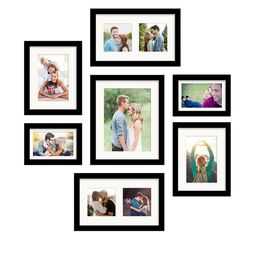Art Street Set Of 7 Black Solid Wall Photo Frames image 2