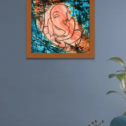 Art Street Brown & Blue Religious Print Framed Wall Art-image-89
