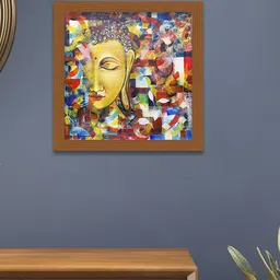 Art Street Brown & Yellow Printed Wall Art Print-image-63