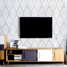 Jaamso Royals Grey & White Modern Stripe Design Peel & Stick Self Adhesive Wall Stickers-image-63
