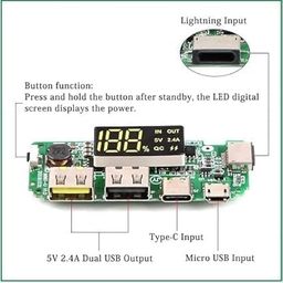 generic SP Electron Dual USB 5V 2.4A Mini Type-C 18650 Lithium Battery Charging Module for Laptops and Ultra Books, Audio Equipment, Smartphone’s and Tablets etc. image 5