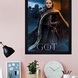 Gallery99 Black Arya Stark Texture Paper Framed Wall Art-image-18