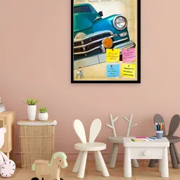 ArtzFolio Black & Beige Wooden Bulletin Board With Sticky Notes Wall Hangings Wall Decor-image-36