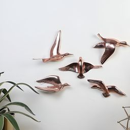 Amaya Decors Copper toned 5 Pieces Metal Wall Decor-image-56
