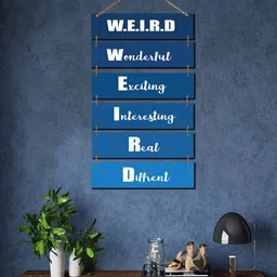 ROMEE Blue & White Wooden Wall Decor-image-25