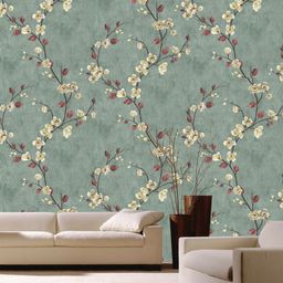 Jaamso Royals Green & Pink Self Adhesive & Waterproof Wallpaper-picture-2