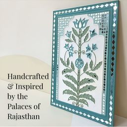 Peepul Tree Blue & White Mud Art Wall Hanging-image-25