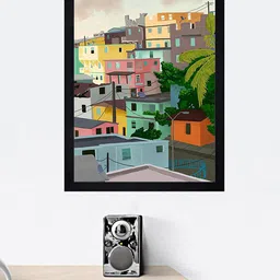 Gallery99 Balcony Landscape Texture Paper Framed Art Print-image-41